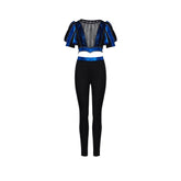 Halloweez Catherine Parr Cosplay Costume | Women's Crop Top and Pants Suit | Music Festival Performance Outfit - Halloweez